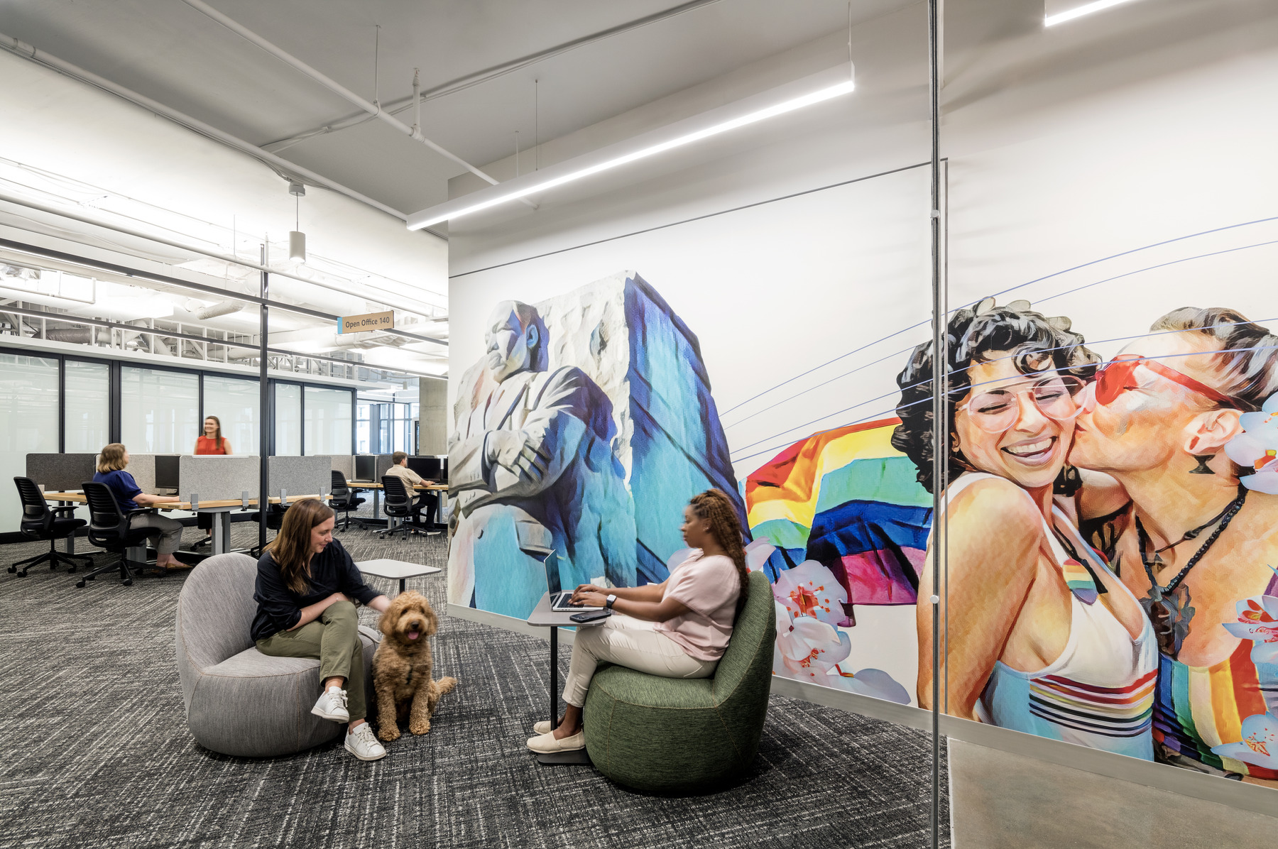Amazon HQ2, mural y espacios colaborativos